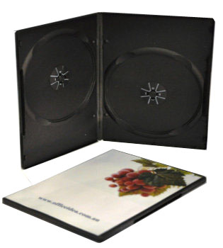 Double Slim DVD Case Black (9mm)